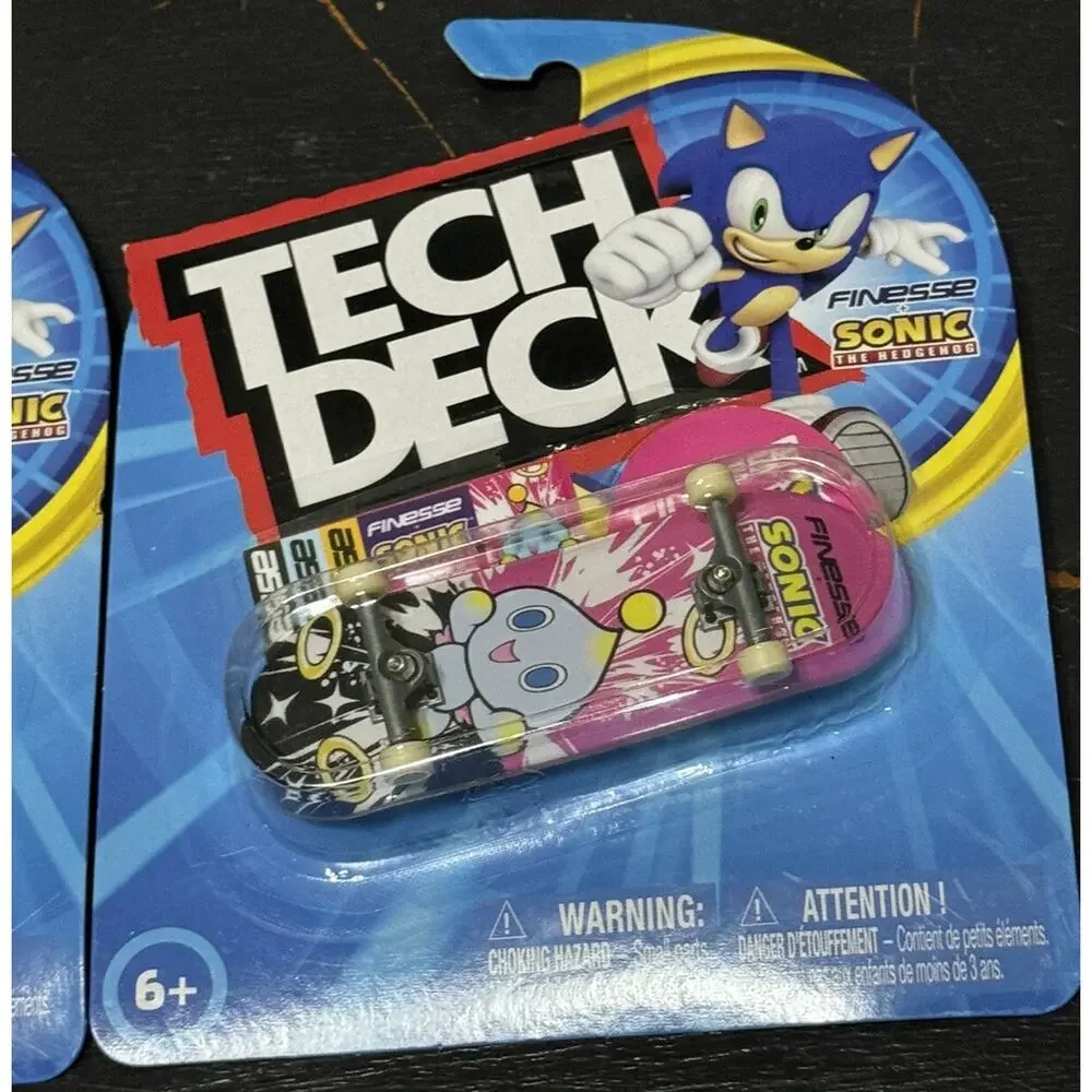 TECH DECK FINESSE FINGERBOARD SKATEBOARD SONIC THE HEDGEHOG CHAO Lot Rare Assa